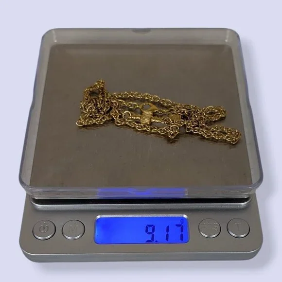 V. Block-Accented Rope Chain Necklace - Picture 5 of 5